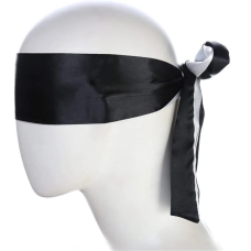 Атласная повязка БДСМ черно белого цвета Easy Life BDSM Desire