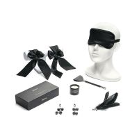Эротический набор на 6 предметов для БДСМ черного цвета Romfun Set love