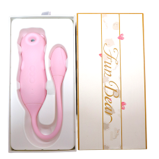 Вагинальный вибратор с вакуумной стимуляцией клитора розовый Fun Bear