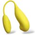 Двойной вибратор Виброяйцо вагинальное с вакуумной клиторальной стимуляцией желтого цвета Tide bird