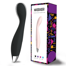 Вагінальний вібратор для точки G чорний Blue massager Flamingo