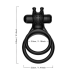 Эрекционное двойное виброкольцо на член цвет черный Cock Ring