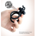 Эрекционное двойное виброкольцо на член цвет черный Cock Ring