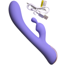 Вібратор кролик для точки G і з відростком для клітора ніжний фіолетовий Love magic