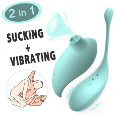Набір секс іграшок Вакуумний стимулятор та віброяйце колір блакитний Fun friends