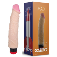 Рельєфний вібратор з вираженою головкою тілесний з кібершкіри EGZO 