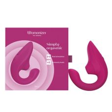 Подвійний вібратор Стимулятор для точки G з Вакуумною стимуляцією клітора яскраво-рожевого кольору Womanizer Blend