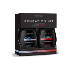 Набор лубрикантов на водной основе охлаждение и разогрев Wicked Sensual Care Sensation Kit 45+45 мл