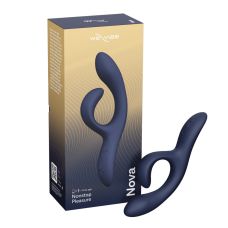 Вібратор з відростком для клітора синього кольору з керуванням зі смартфона We Vibe Nova 2