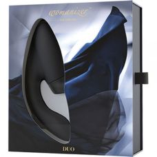 Вагінальний вібратор з вакуумною стимуляцією клітора чорний Womanizer Duo 