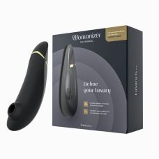 Вакуумний кліторальний масажер чорний Womanizer Premium 2 