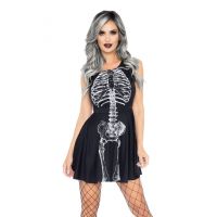 Платье с принтом скелета черного цвета Leg Avenue Skeleton Babe размер S