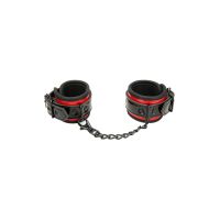 Наручники искусственная кожа черно красные Whipsmart Heartbreaker Deluxe Buckle Love Cuffs