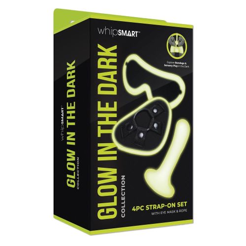 Набор для БДСМ флуоресцентный Whipsmart Glow In The Dark 4 предмета Набор для БДСМ флуоресцентный Whipsmart Glow In The Dark 4 предмета