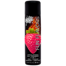 Розігрівальний оральний лубрикант зі смаком полуниці Wet Fun 89 мл