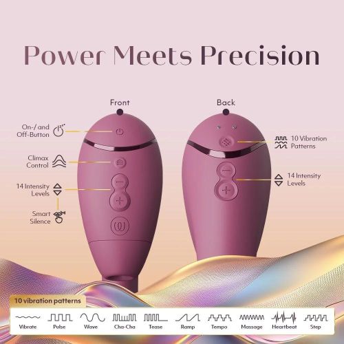 Подвійний вібратор-стимулятор вакуумний для точки G та клітора рожевий Womanizer Next Duo Dusky