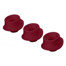 Сменные насадки большие для Womanizer Classic и Premium бордового цвета 3 штуки