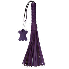 Флогер міні з петлею для захоплення шкіряний фіолетовий DS Fetish