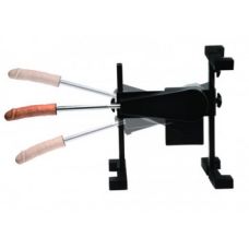 Секс машина с тремя насадками и пультом ДУ черного цвета Master Series Versa Fuk 