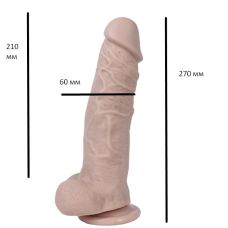 Реалістичний 21/6 см фалос на присоску Jihad King