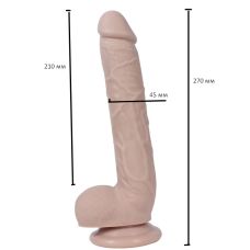 Реалістичний фалоімітатор тілесного кольору на присоску XISE L 20 см d 4,3 см