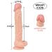 Великий довгий фалоімітатор реалістичний на присосці тілесного кольору XISE "Long root"