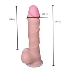 Фалоімітатор реалістичний на присоску тілесний з мошонкою Xise сексуальний звір