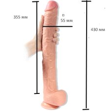 Величезний 35,5 / 5,5 см довгий фалоімітатор на присоску XISE