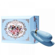 Вібромасажер для пар з функцією управління зі смартфона і пультом ду Блакитний ZALO Fanfan