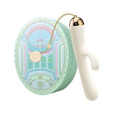 Вібратор для вагінально кліторальної стимуляції силіконовий білий ZALO Ichigo Vanilla 