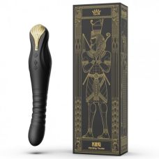 Вибромассажер с фрикциями и управлением со смартфона чёрный ZALO KING Obsidian