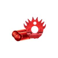Эррекционное виброкольцо на член с двумя вибропулями красное Zero Tolerance Flame Thrower