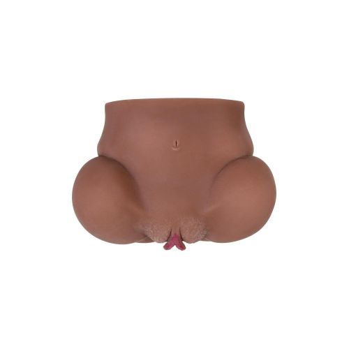 Мастурбатор полуторс анус и вагина коричневый с эрекционным кольцом в комплекте Zero Tolerance 