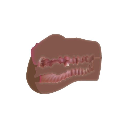 Мастурбатор полуторс анус и вагина коричневый с эрекционным кольцом в комплекте Zero Tolerance 