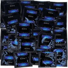 Презервативы увеличенной толщины с дополнительной смазкой из натурального латексного каучука прозрачные Рasante Extra safe 72 штуки