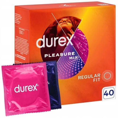Презервативи 2 види стимулюючі та рельєфні Durex Pleasure mix 40 штук