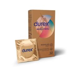 Презервативи із синтетичного латексу із силіконовим мастилом Durex Real Feel 12 штук