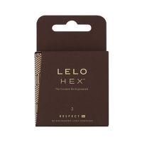 Презервативы латексные тонкие и прочные Lelo Hex Respect XL 3 шт
