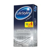 Латексні презервативи ультратонкі LifeStyles Ultra Thin 12 штук + додаткові 4 штуки