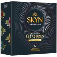 Презервативы премиум класса полиизопреновые безлатексные с 7 разными видами Skyn Pleasures 42 штуки по 7 видов