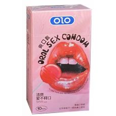 Презервативи із натурального латексу зі смаком полуниці Olo Oral Candy 10 штук