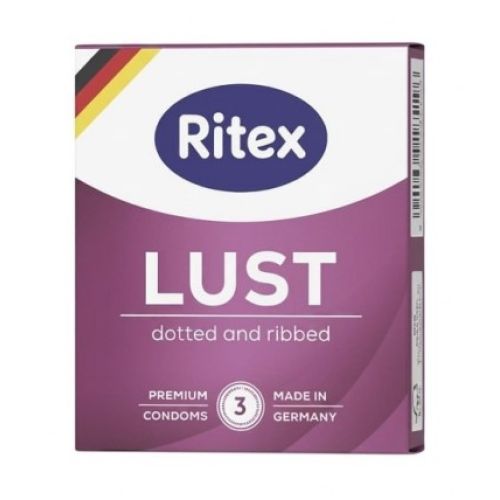 Презервативи з ребристим та точковим рельєфом Ritex Lust 3 штуки