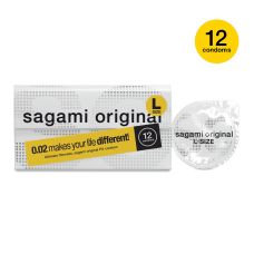 Поліуретановий презерватив Sagami Original тонкі 0,02 10 шт розмір L