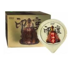 Презервативы ультратонкие рельефные из латекса с продлевающей смазкой и ароматом ванили Olo Gold Indian 10 штук 