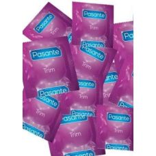 Презервативы уменьшенной ширины из натурального латекса прозрачные Рasante Trim 72 штуки