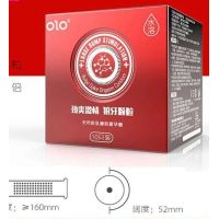 Презервативы ультратонкие с 100% гиалуроновой кислотой и точечной текстурой OLO neo red 10 штук