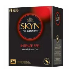 Презервативи поліізопренові безлатексні з інтенсивною точковою структурою та силіконовим мастилом Skyn Intense Feel 36 штук