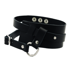 Чокер із натуральної шкіри чорного кольору Scappa