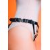Стринги женские с вырезами из регулируемых ремешков из натуральной кожи черного цвета Scappa размеры S M L XL