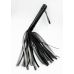 Флогер 42 хвоста БДСМ из искусственной кожи черного цвета Scappa модель FL1Е 